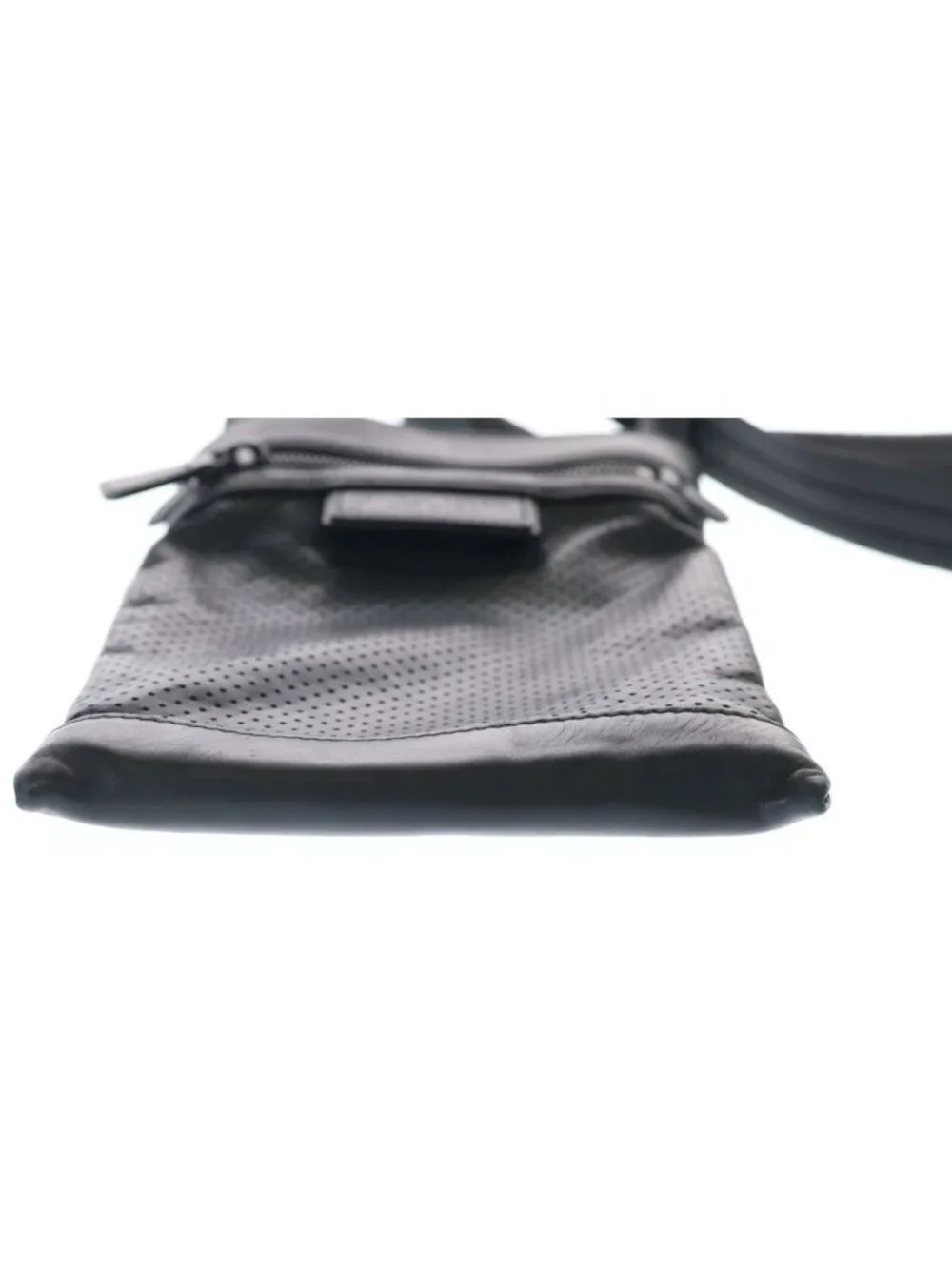 Bottega Veneta Perforated Leather Shoulder Bag Black